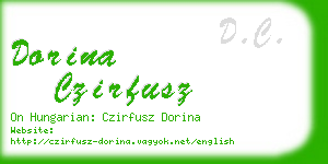 dorina czirfusz business card